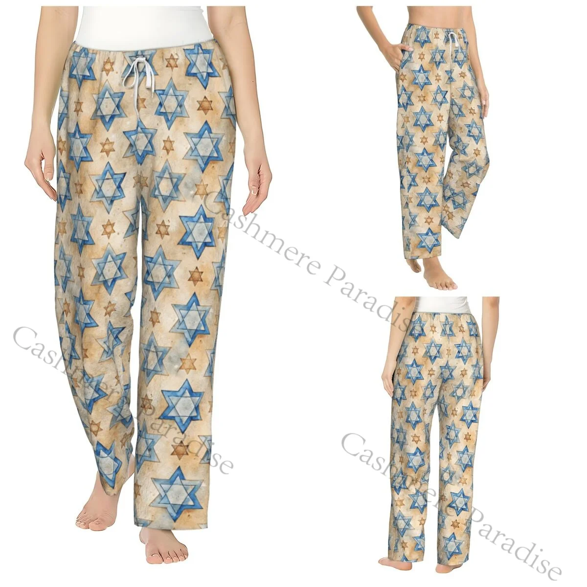 

David Flannel Pajama Pants for Women Soft Warm Sleep Pants with Elastic Waistband