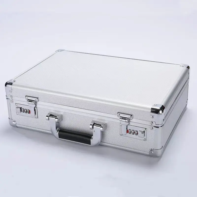 Aluminum Toolbox With Lock Portable Password Suitcase Security Safe Sturdy Hard Case And Flight Case Household Storage Box