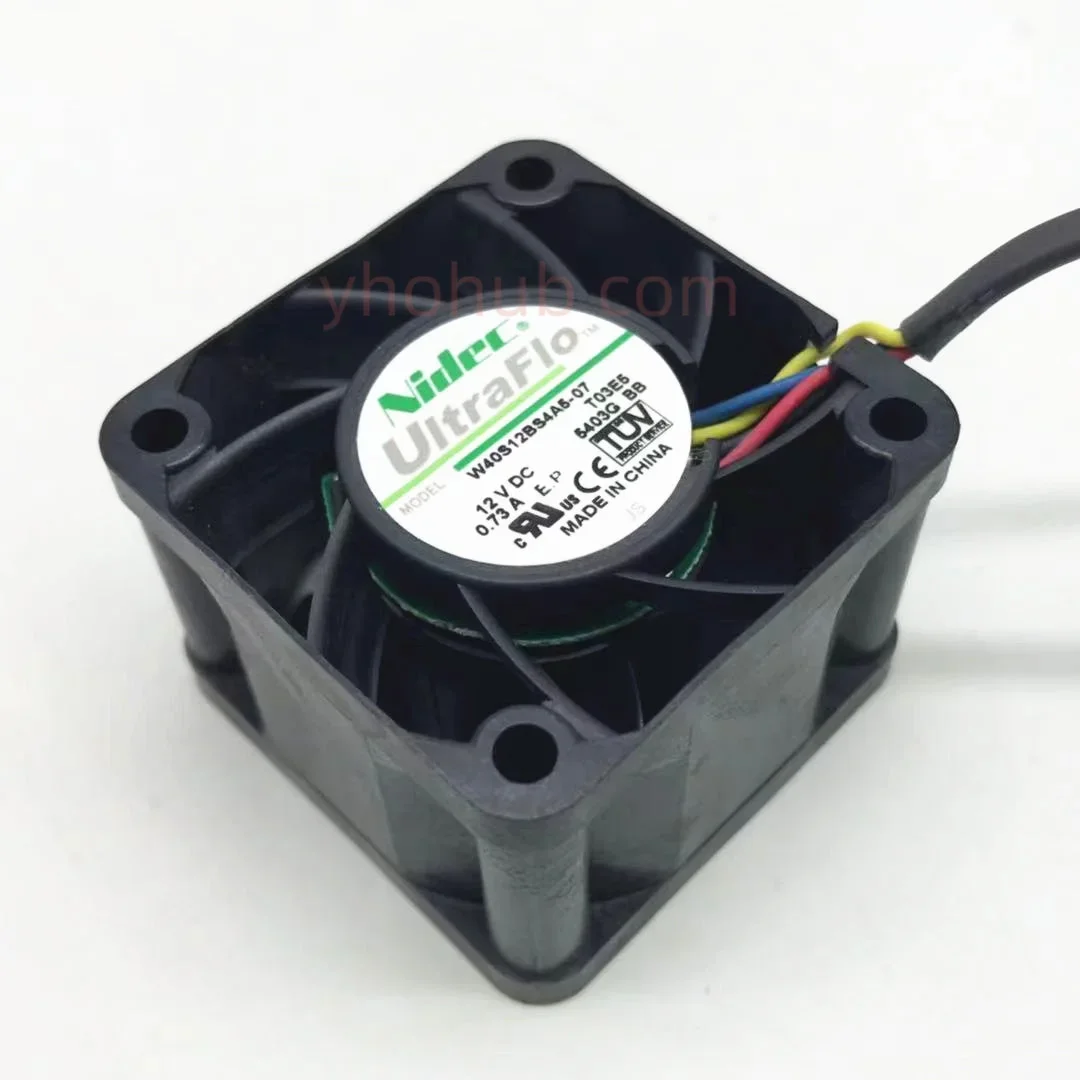 

Nidec W40S12BS4A5-07 DC 12V 0.73A 40x40x28mm 4-Wire Cooling Fan