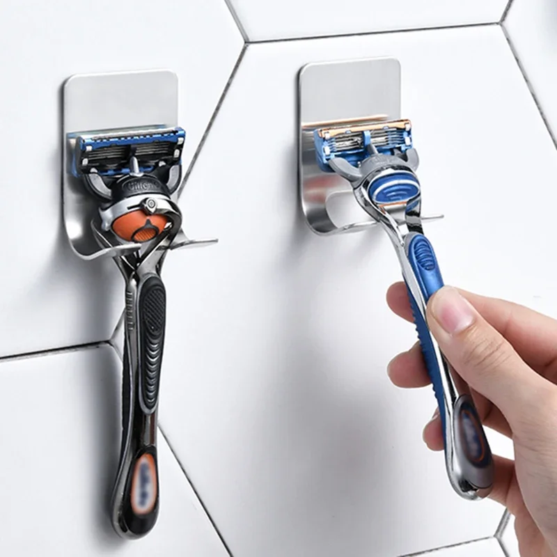 

1/2 Pcs Punch Free Razor Holder Storage Hook Wall Men Shaving Shaver Shelf Bathroom Razor Rack Wall Bathroom Accessories