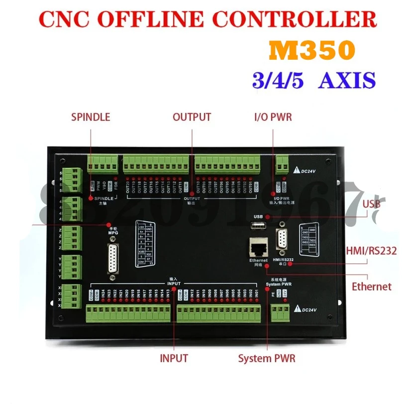 2023 M350/Ddcs-expert 3/4/5 Axis Cnc System, Motor Controller Kit +z Axis +3d Edge Finder+Extended Keyboard Replace ddcsv3.1