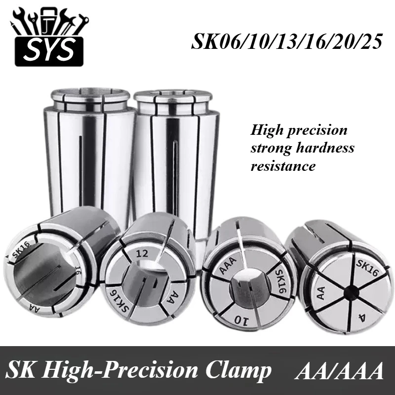 Portaherramientas CNC de alta velocidad, pinza Sk de alta precisión SK6 SK10 SK13 SK16 SK20 SK25, pinza portaherramientas de alta velocidad caliente
