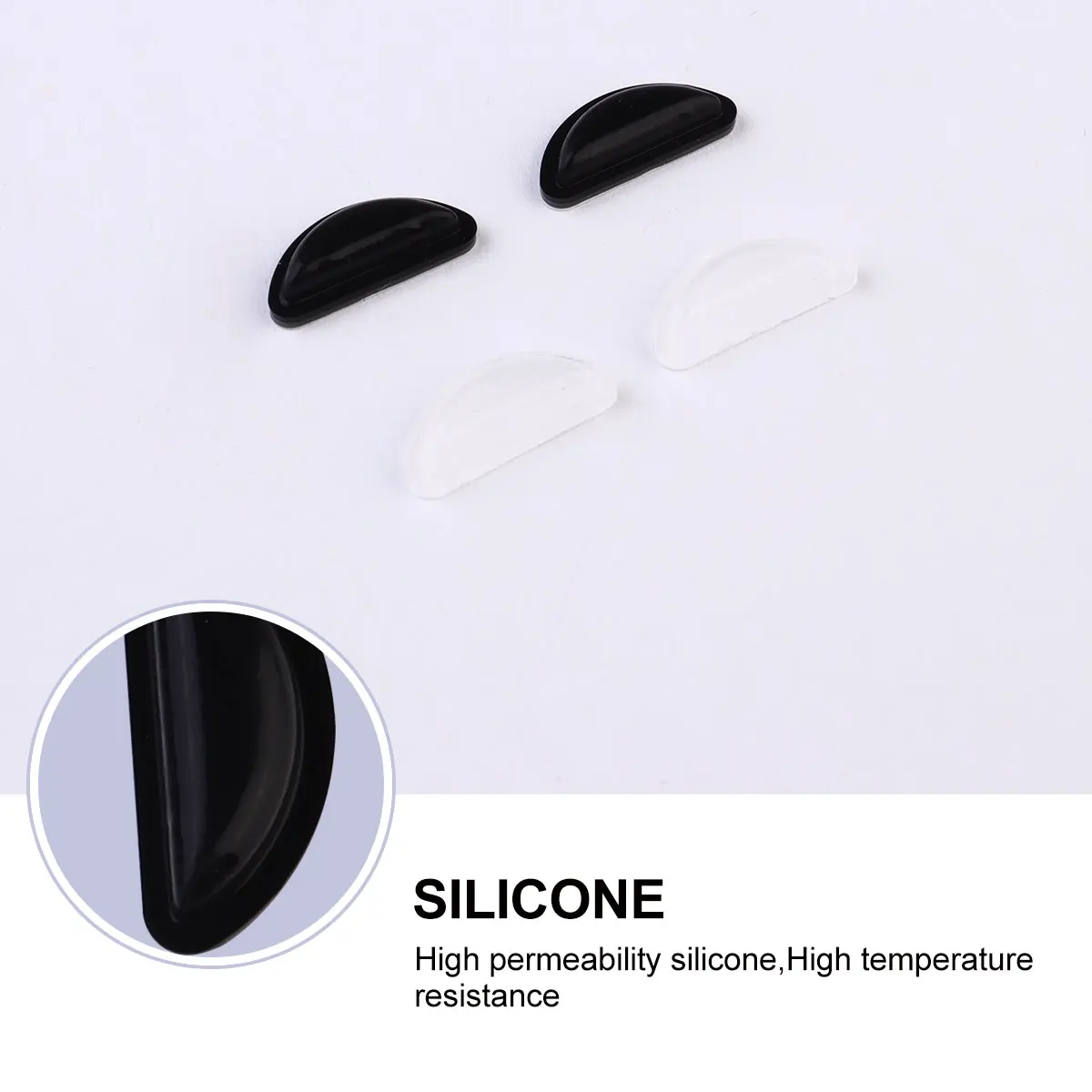 

Glasses Nose Pad Half Moon Non Slip Silicone Anti Skid Pads Lightweight Flexible Comfortable Ear Cushion For Sports