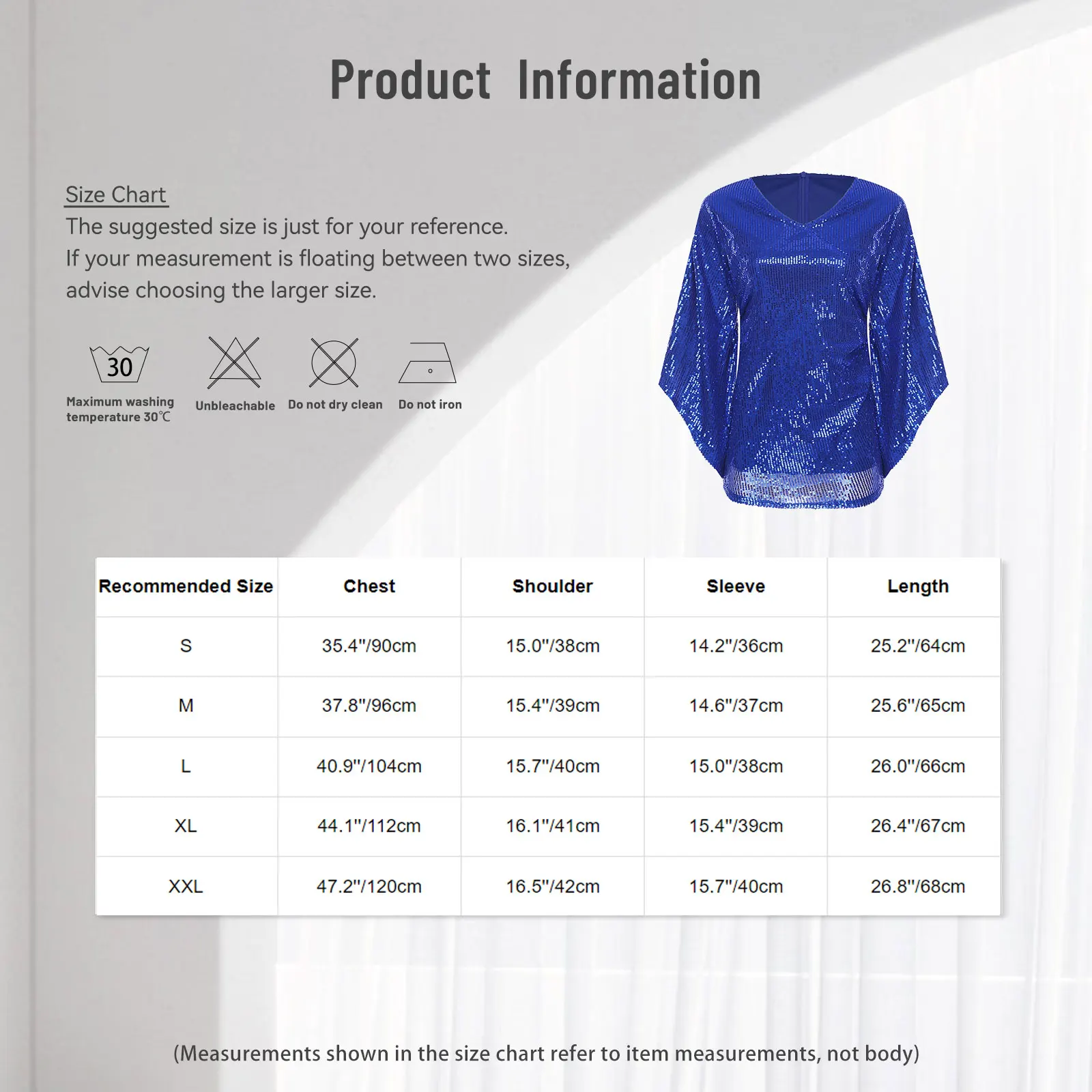 Women's Glittery Sequin Blouse V Neck Irregular 3/4 Flared Sleeves Fully Lined Pullover Shirt Tops for Cocktails Club Evenings