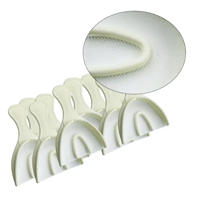 

10Pcs/pack Reticular Netting Occlusal Denture Disposable Plastic Tooth Holder with Mesh Tray High Temperature Resistance