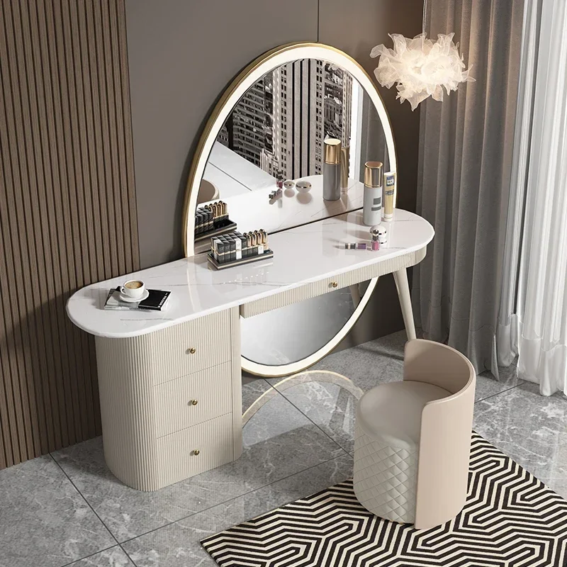 Nordic Box Bedroom Dresser Eithe Drawers Stool Women White Dressing Table Storage Makeup Modern Comoda Pra Quarto Furniture