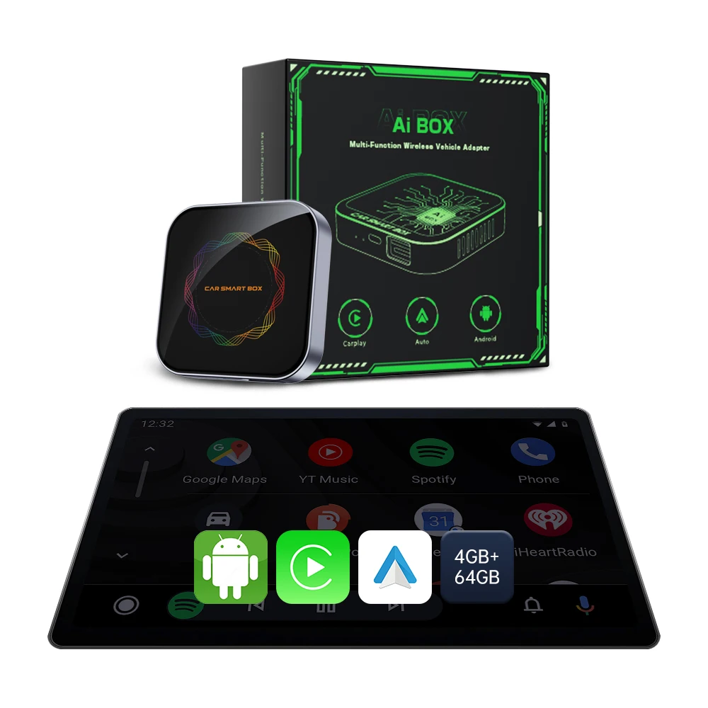 

Fuallwin Intelligent Voice Assistant Control CarPlay AI Box Wireless Connectivity CarPlay AI Box With 4K Video Streaming