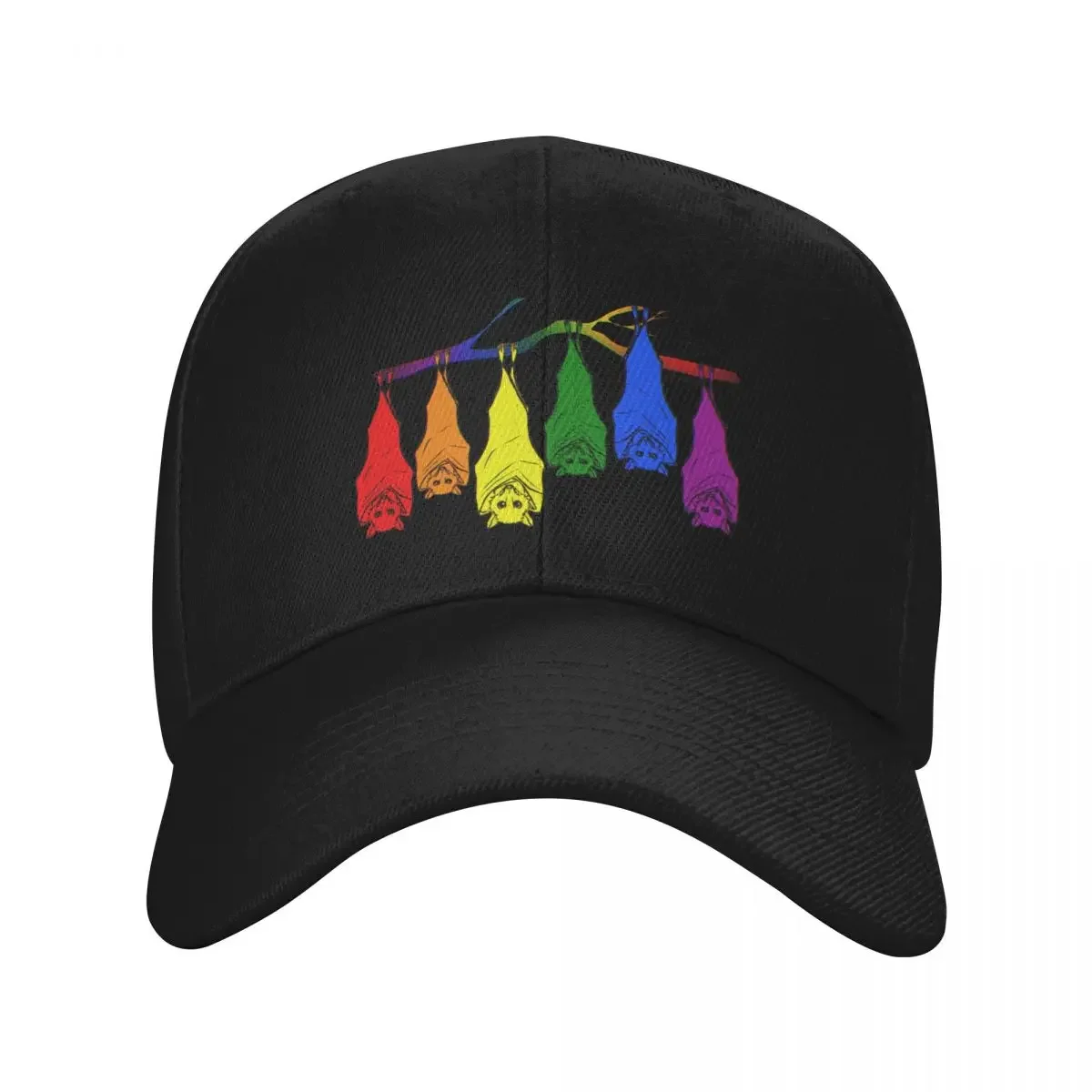 Rainbow Pride Bats Baseball Cap Vintage Bobble Hat sailor cap for men Girl'S Hats Men's