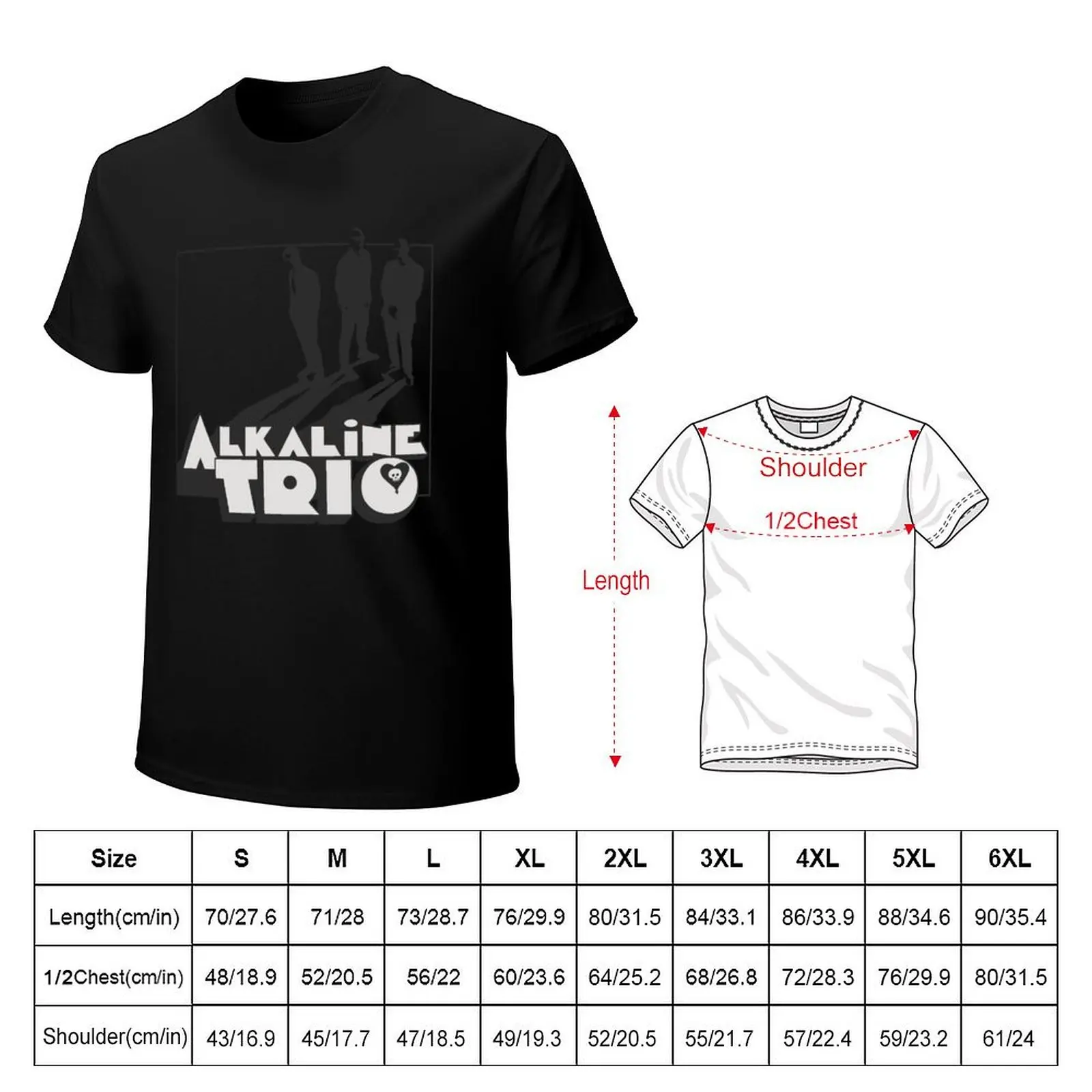 Alkaline Trio Merch Clockwork Trio T-Shirt Large Size Casual Tee Shirt