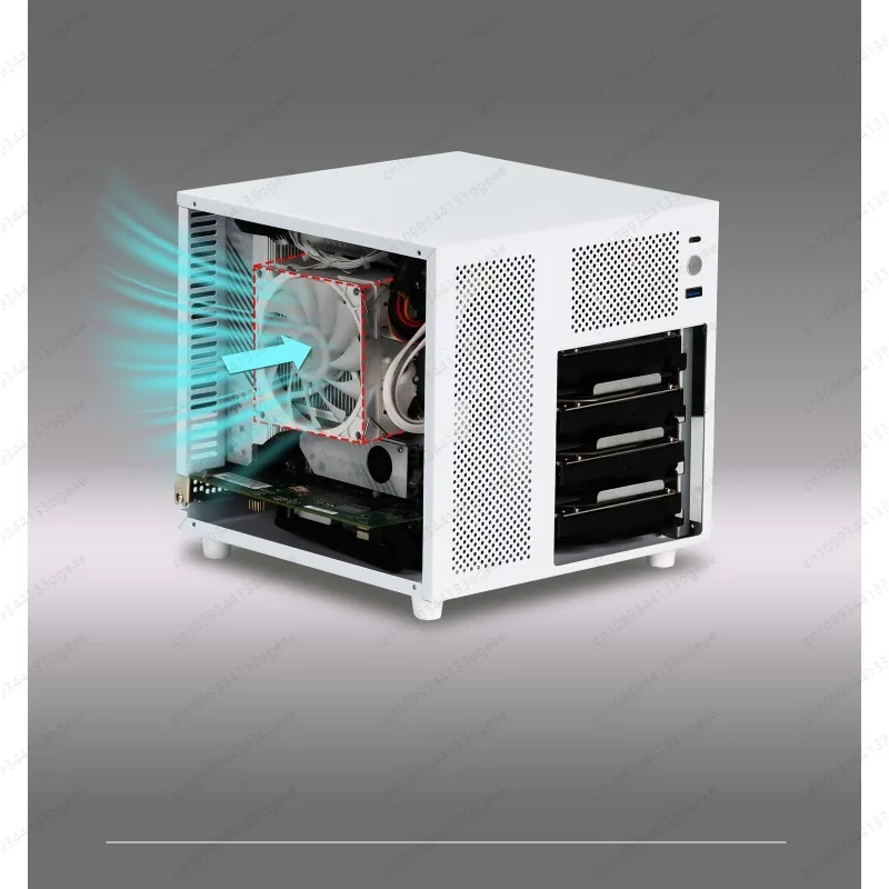 

Ursa Minor 4-disk NAS Chassis, SFX Power Supply ITX Main Board Flying Cow Black Group Home Storage Server Small Chassis