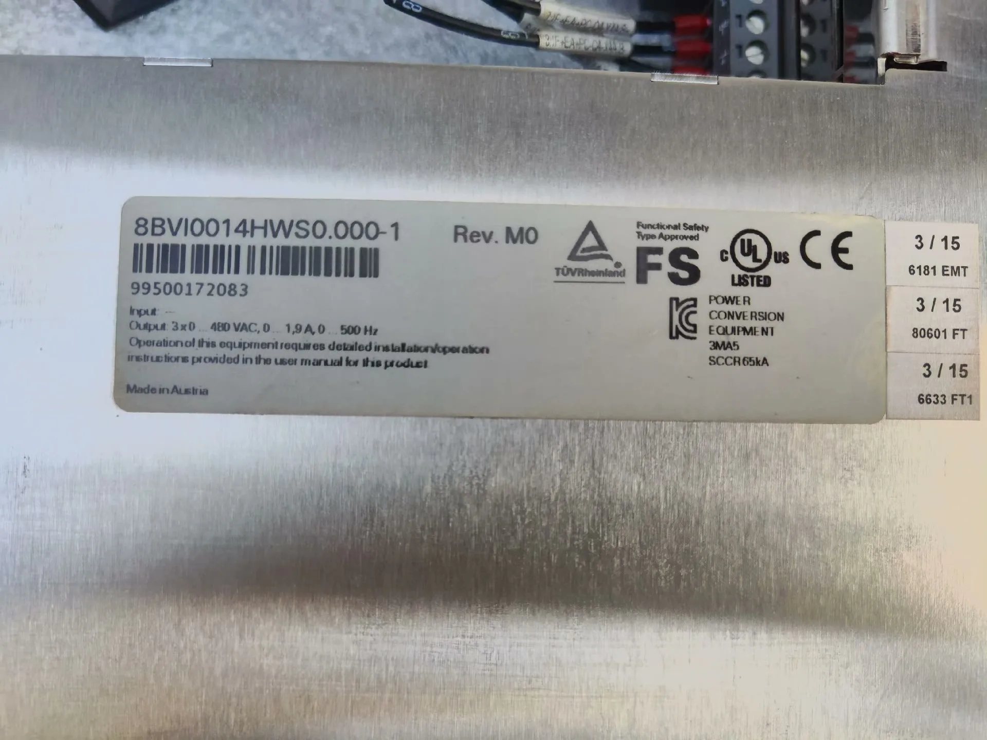 8BVI0014HWS0.000-1 Servo Drive para B&R