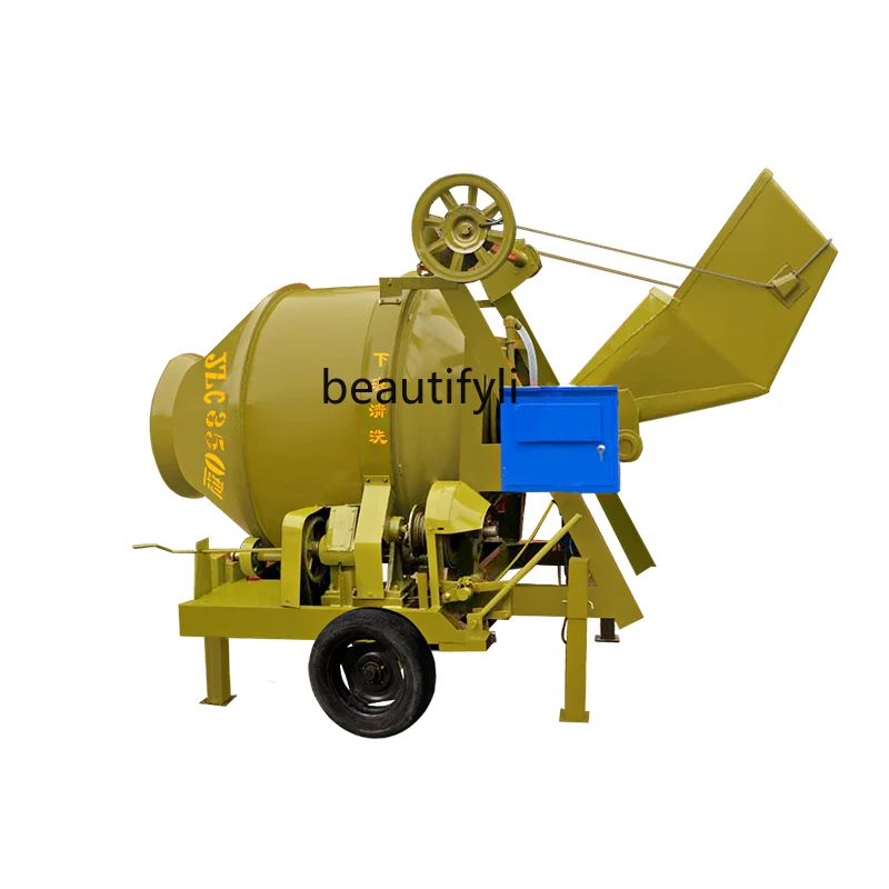 Concrete drum mixer Construction site cement mortar automatic tipping bucket mixer