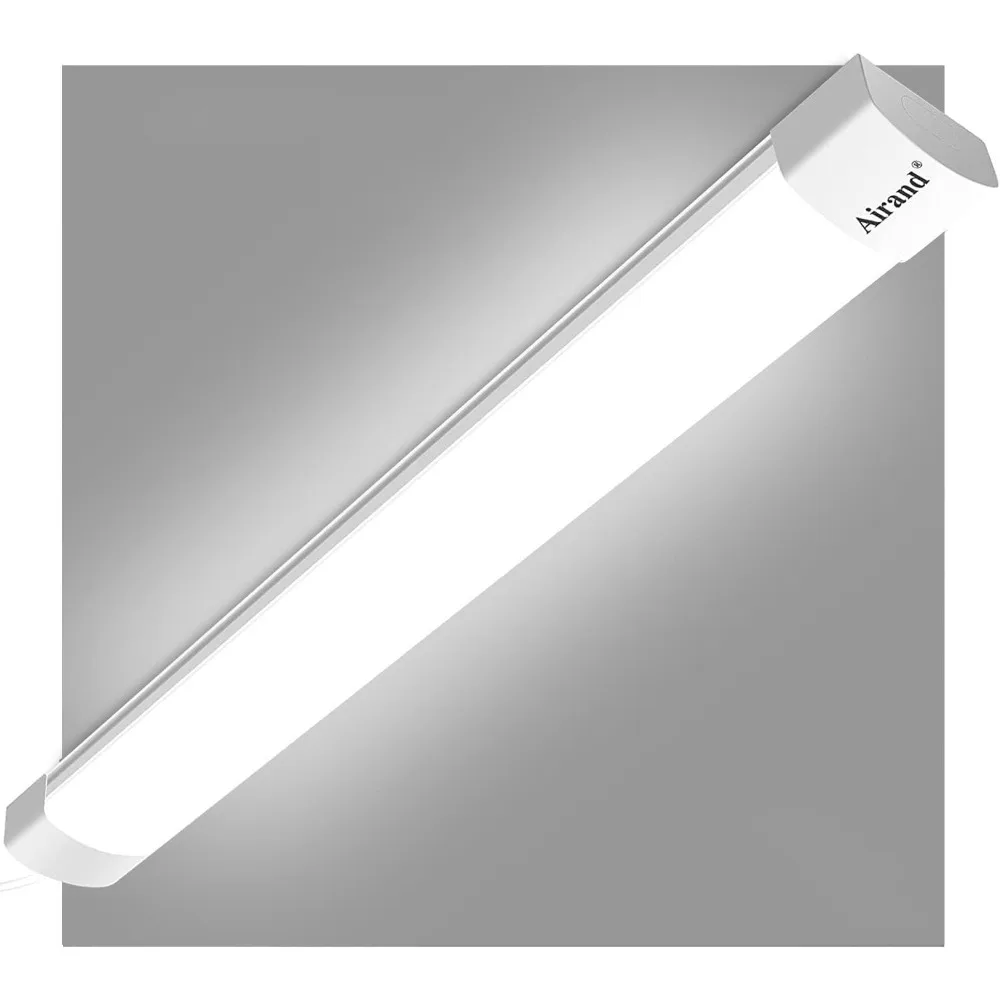 Airand LED Shop Lights for Garage with Plug, Waterproof Linkable LED Tube Light 5000K Under Cabinet Lighting,3600 LM LED