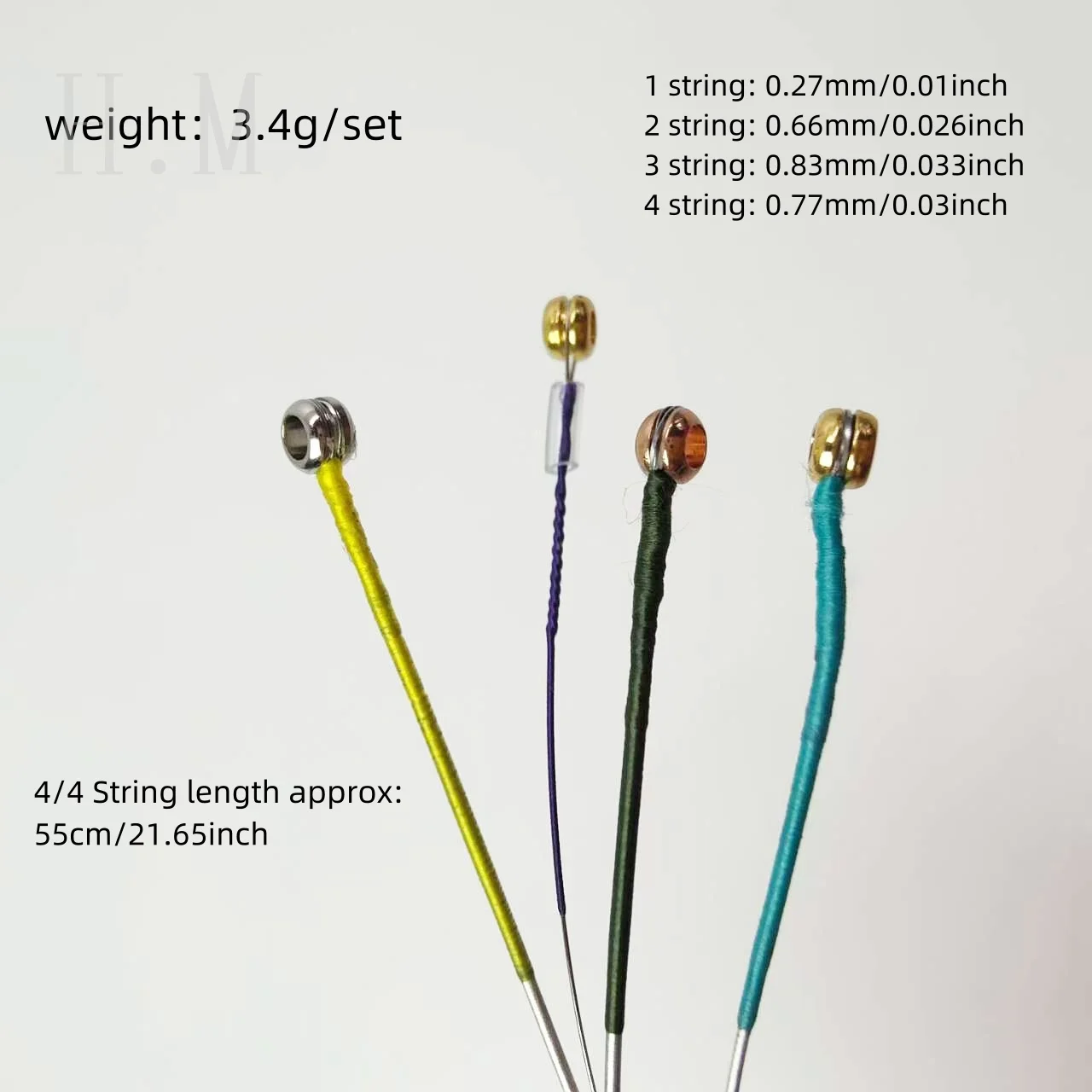 أوتار كمان من الفضة الإسترليني 4/4، أوتار كمان راقية من نانون أوتار كمان من الفضة الإسترليني