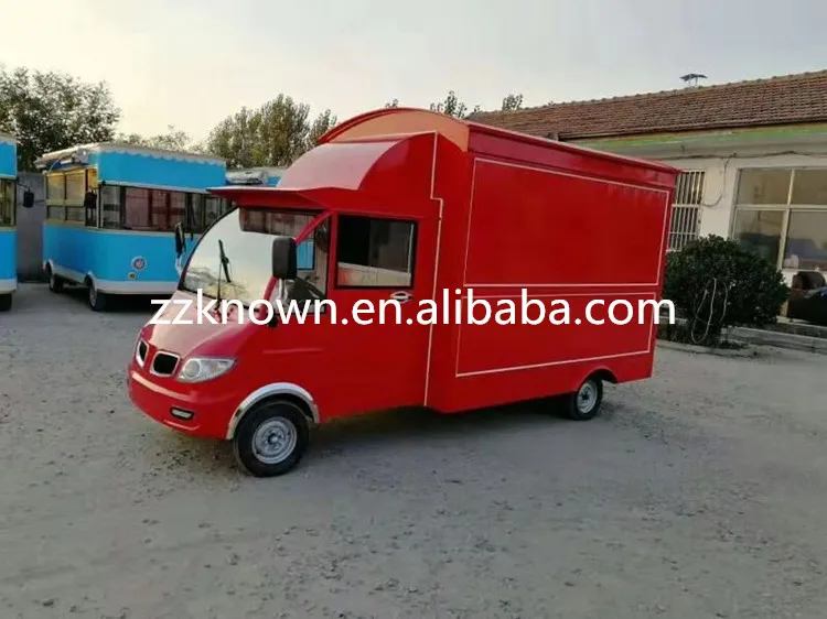 2023 Carrinho de comida móvel com design elétrico de comida e café com cores diferentes