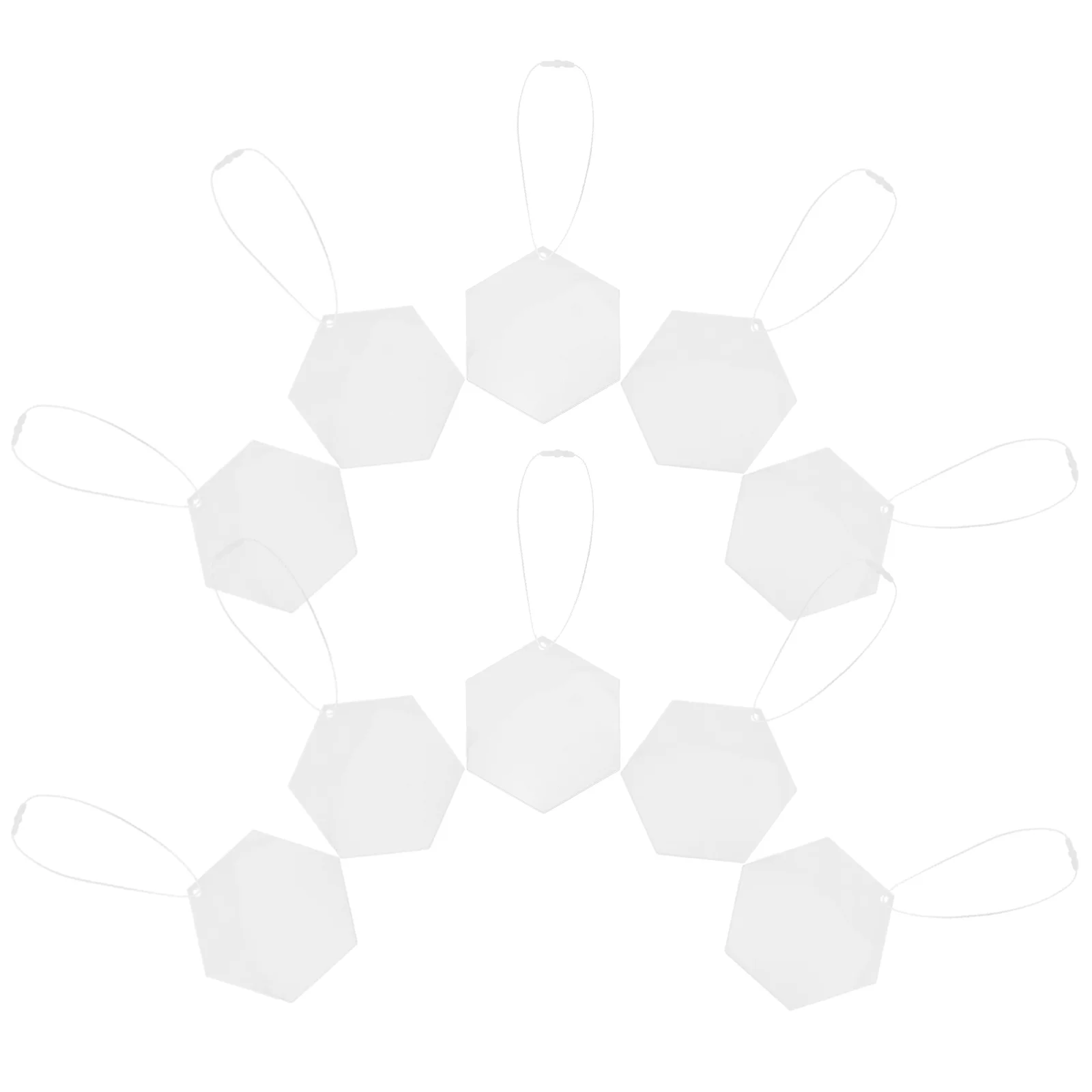 

Hexagonal Ornament Xmas Supplies Christmas Decorations Tree Ornaments Mantel Hanging Blank for Crafting Office