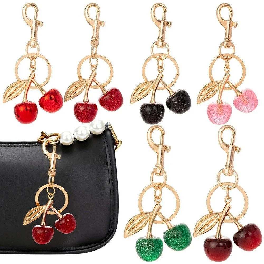 

Модный сверкающий брелок с вишней, фруктовая смола, блестящая отделка, сделай сам, сумка для ювелирных изделий, подвеска, рюкзак, подвесное украшение