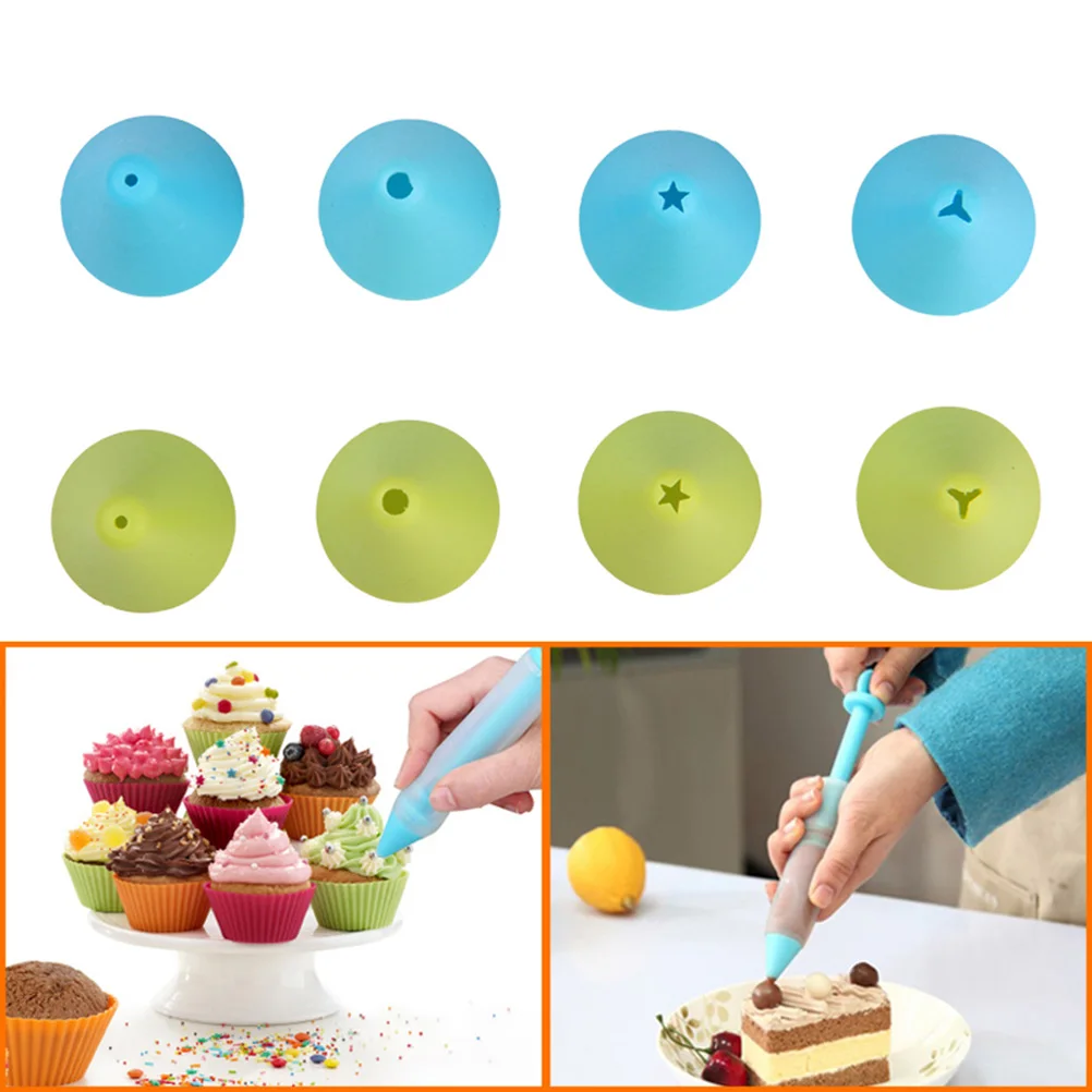 

16Pcs Silicone Chocolate Pen Cake Decorating Pen Set for Cream Cookie Pastry DIY Baking Multicolor Red Blue Green Pink