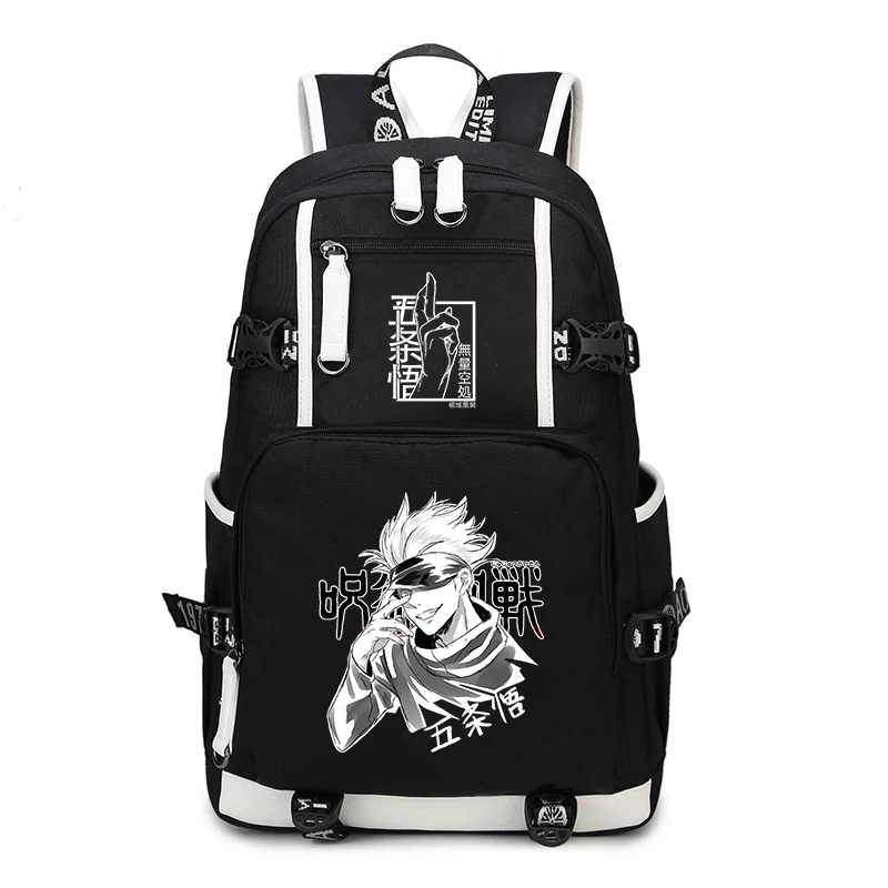 Jujutsu Kaisen anime backpack Satoru Gojo printed children\'s double bag campus student school bag outdoor travel bag