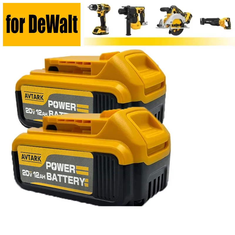 

20V DCB200 12000mAh Replacement Li-ion Battery for DeWalt DCB205 DCB201 DCB203 Power Tool Battery 20 Volt MAX With Charger