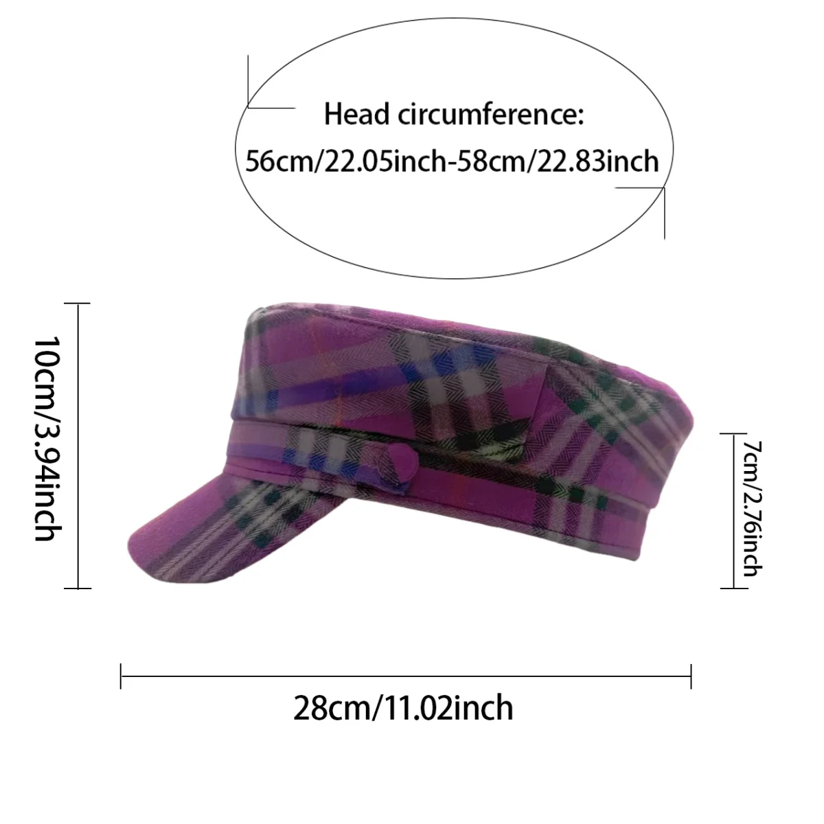 قبعة كابتن بنمط متقلب وردي من HongLuan وقبعات عسكرية للمرأة - إكسسوارات عسكرية عتيقة وقبعة للرجال