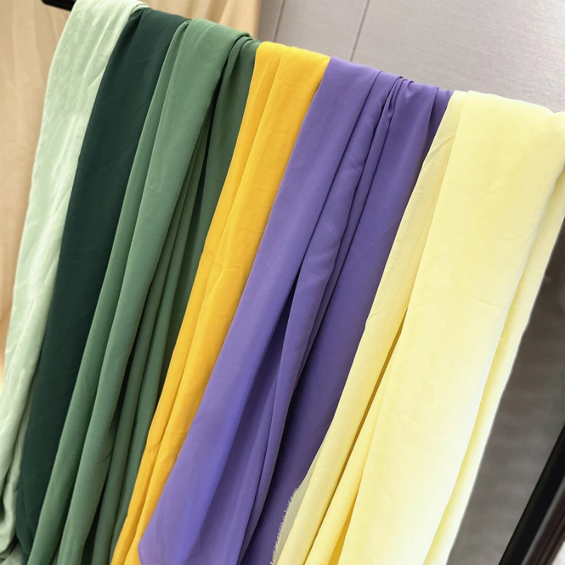 Thickened Chiffon Fabric Butter Fruit Green Blue Wedding Scene Decoration Veil Table Flag Fashionable Material Wholesale Cloth