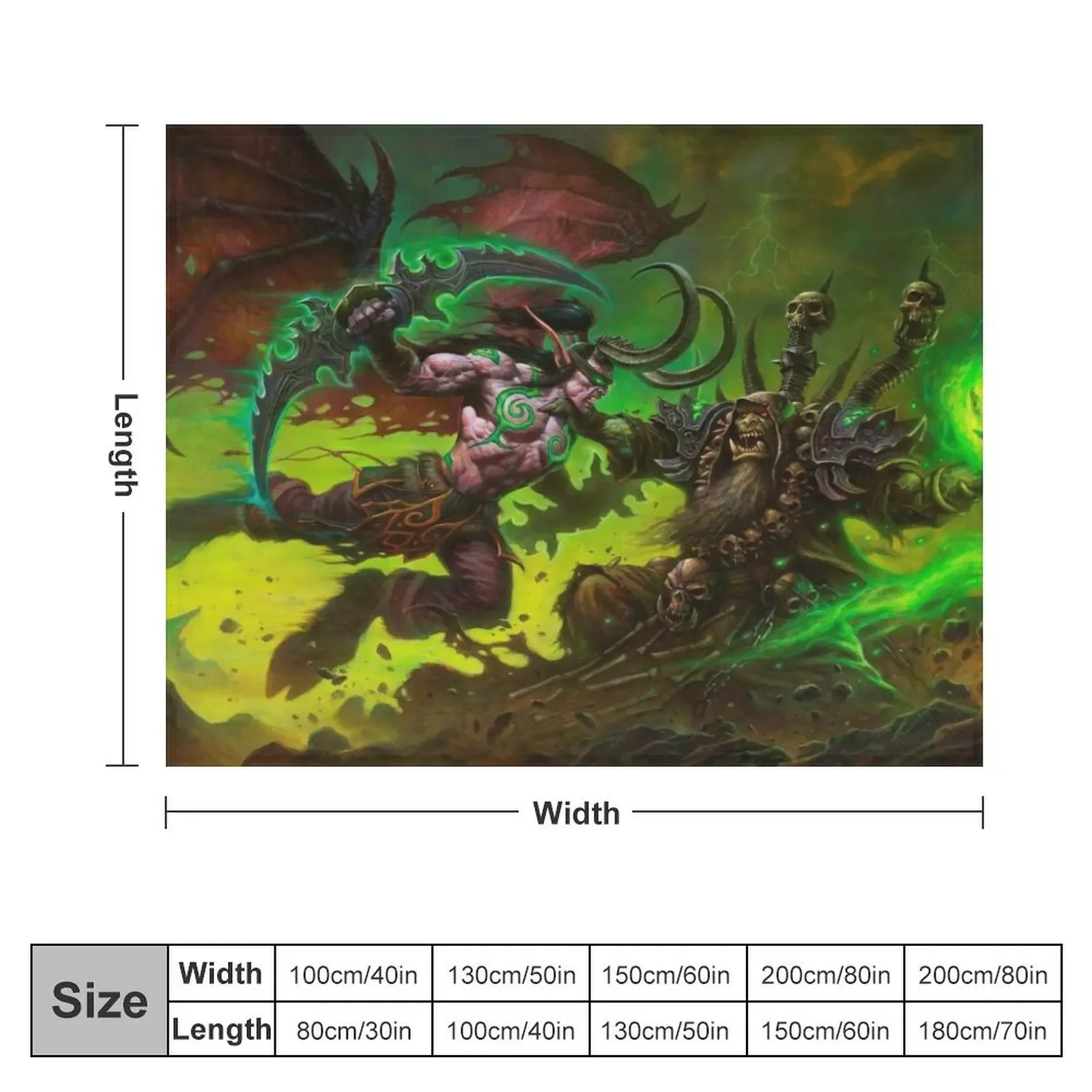 Illidan Stormrage Battles Guldan Throw Blanket Decorative Sofas Warm christmas decoration Plush Blankets