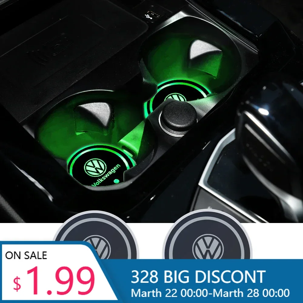 

Накладки на зеркала заднего вида (2 шт.) с 7-цветной подсветкой и подставками для стаканов для Volkswagen VW Golf 6 7 MK4 TSI TDI Magotan B5 B6 B7 GTD Touareg