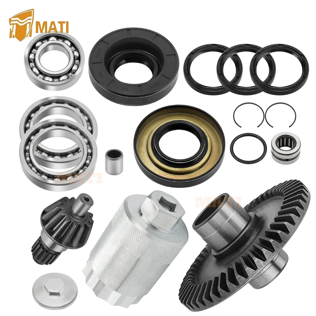 MATI Rear Differential Final Drive Pinion Ring Gear Bearings Seals Tool Kit for Honda Recon 250 TRX250EX TRX250X 1997-2023