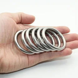 Orings 304 Stainless Steel Seamless Circular Round Ring Smooth Solid O Ring for Rigging Marine Boat Pet Yoga Hanging O-ring
