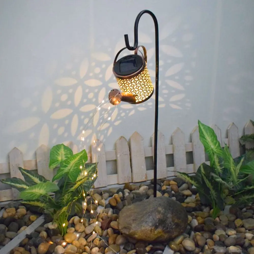 LED Solar Light Watering Can Shower String Light Outdoor Lawn Lamp Yard Landscape Light Garden Lamp Waterfall Lamp Garden Decor