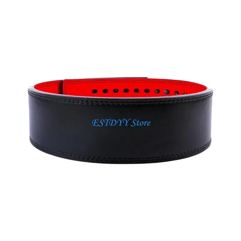 

G6DE Adjustable Leather Belt for Bodybuilding Powerlifting Weightlifting Fitness Belt