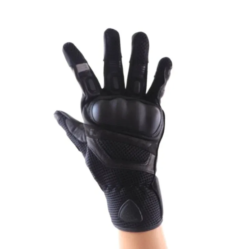 Gants de moto Revit Dirt 3 gants de course noirs et gris gants de moto en cuir, accessoires de moto, 1 pièces