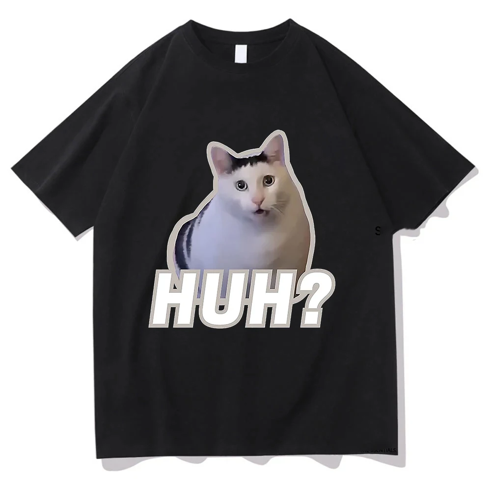 

Милые футболки Huh Cat Meme, забавные крутые классические мужские/женские костюмы, эстетичная футболка в стиле Харадзюку, винтажные хлопковые топы унисекс 62426