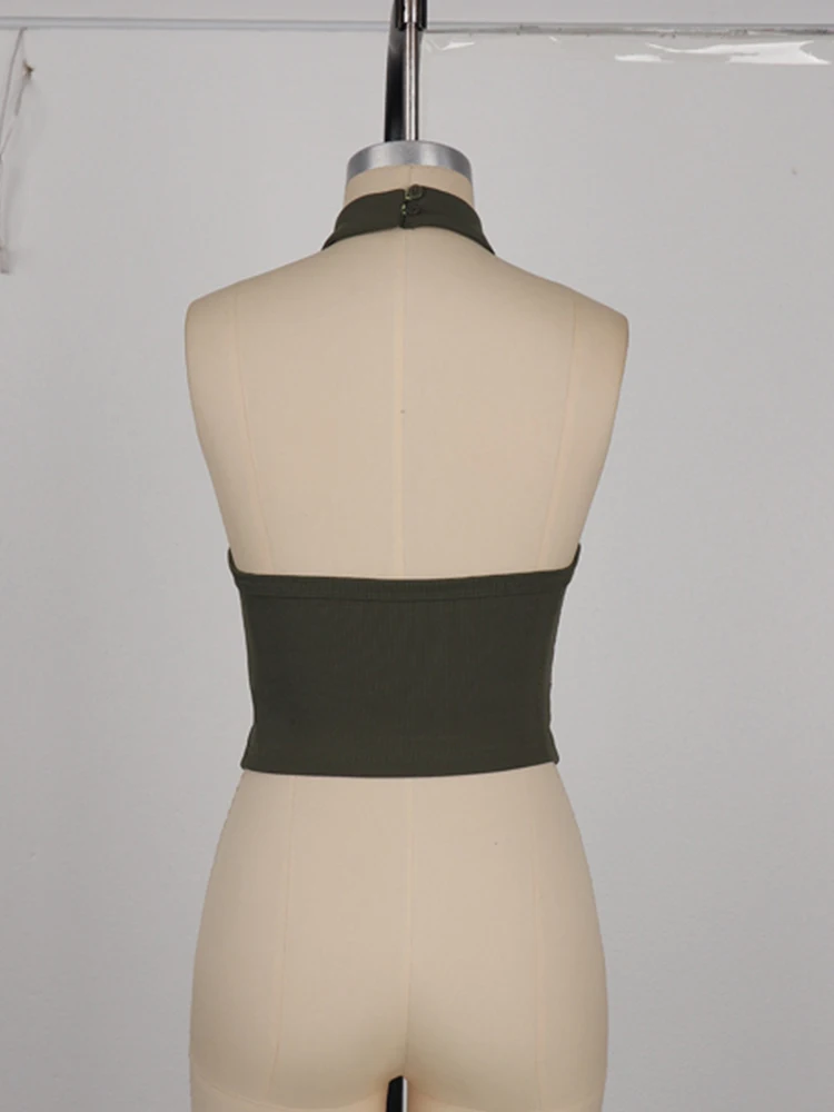 2026 Sommer Neuerscheinung: Europäischer & Amerikanischer Y2K-Style Sexy Rückenfreier Neckholder Ärmelloses Strick-Tanktop für Damen – Modisch – Detail 21