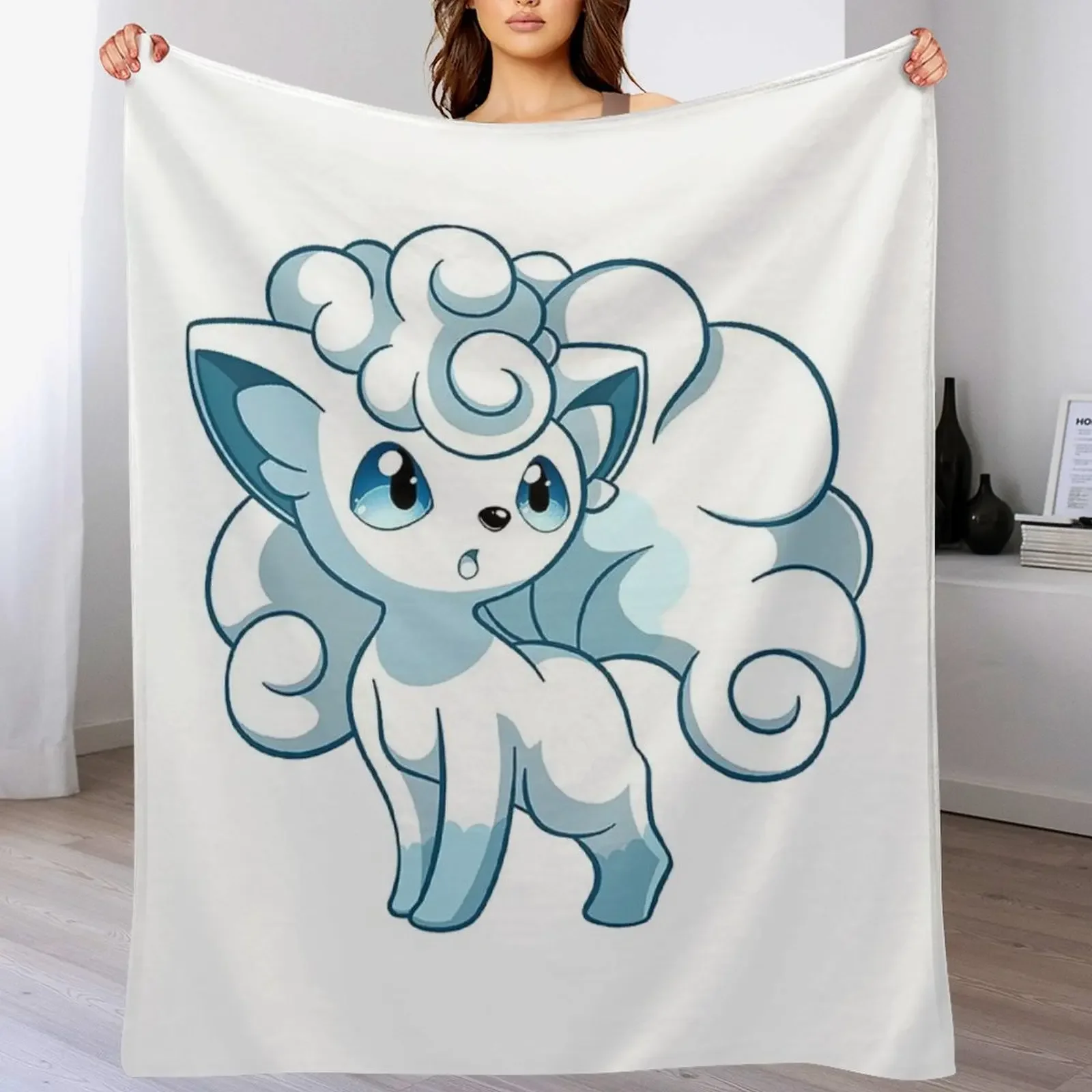 

Vúlpix Ice - white fox Cute Throw Blanket Moving Single Luxury Blankets