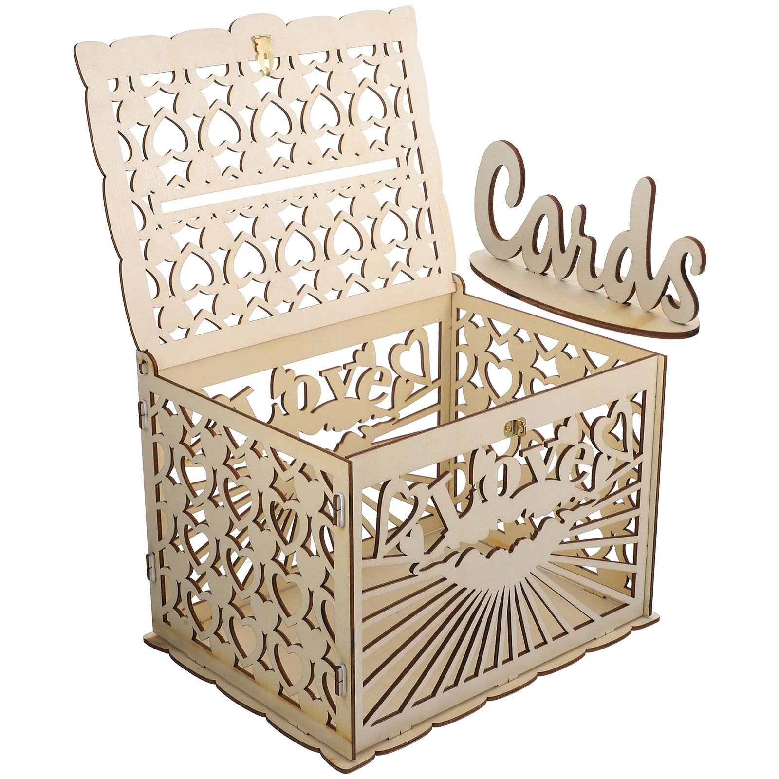 

Sign-in Box Ornaments Wedding Card for Guests Wood Holder Wooden Ideas Boxes Favours