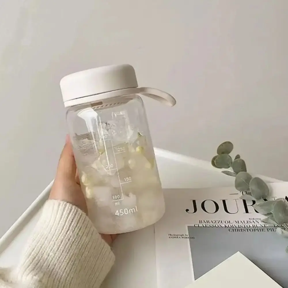 

450ml Transparent Plastic Cup Transparent Lifting Rope Milk Water Bottles Leakproof Portable Drinking Water Bottle Bubble Tea