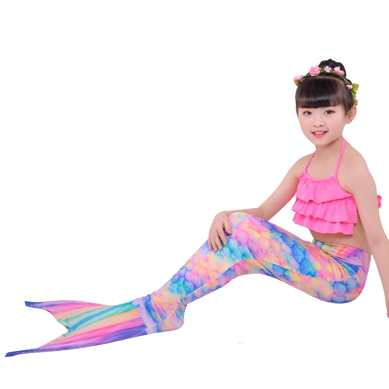 A Pequena Sereia Caudas Cosplay Fantasias para Meninas, Anime Maiô, Maiô, Monofin Bikini, Festa de Carnaval, Natação