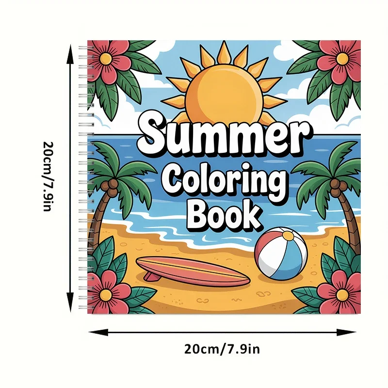 Summer Bold-easy Patterns Coloring Book for Adults Cute Drawing Book Perfect Gift for Birthday Back to School Art Supplies