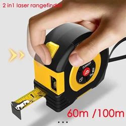 100m/40m/60m Laser Distance Meter Rangefinder Laser Measure Distance Meter Surveying Equipment Tape Measur Retractable 5m Tape