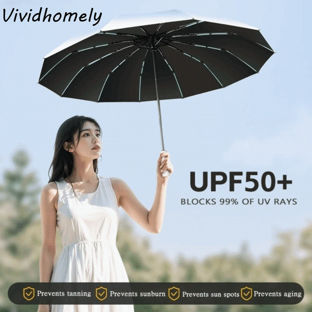 

Автоматический зонт с двойным килем, градиентный цвет, складной зонт от дождя, защита от ультрафиолета, солнцезащитный виниловый складной зонт для путешествий