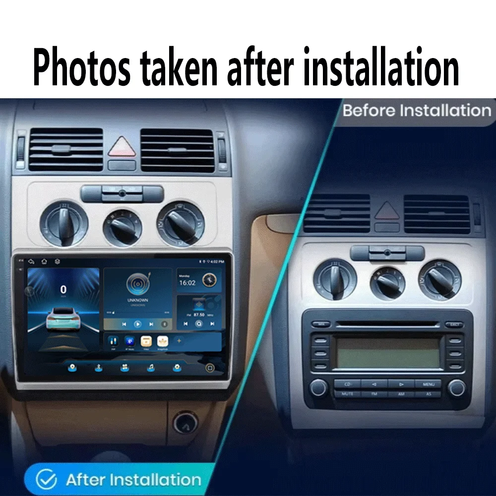 Car Radio Android 16 Carplay Auto Autoradio For Volkswagen Touran 1 2003-2010 Multimedia Video Player Navigation GPS Stereo 2din