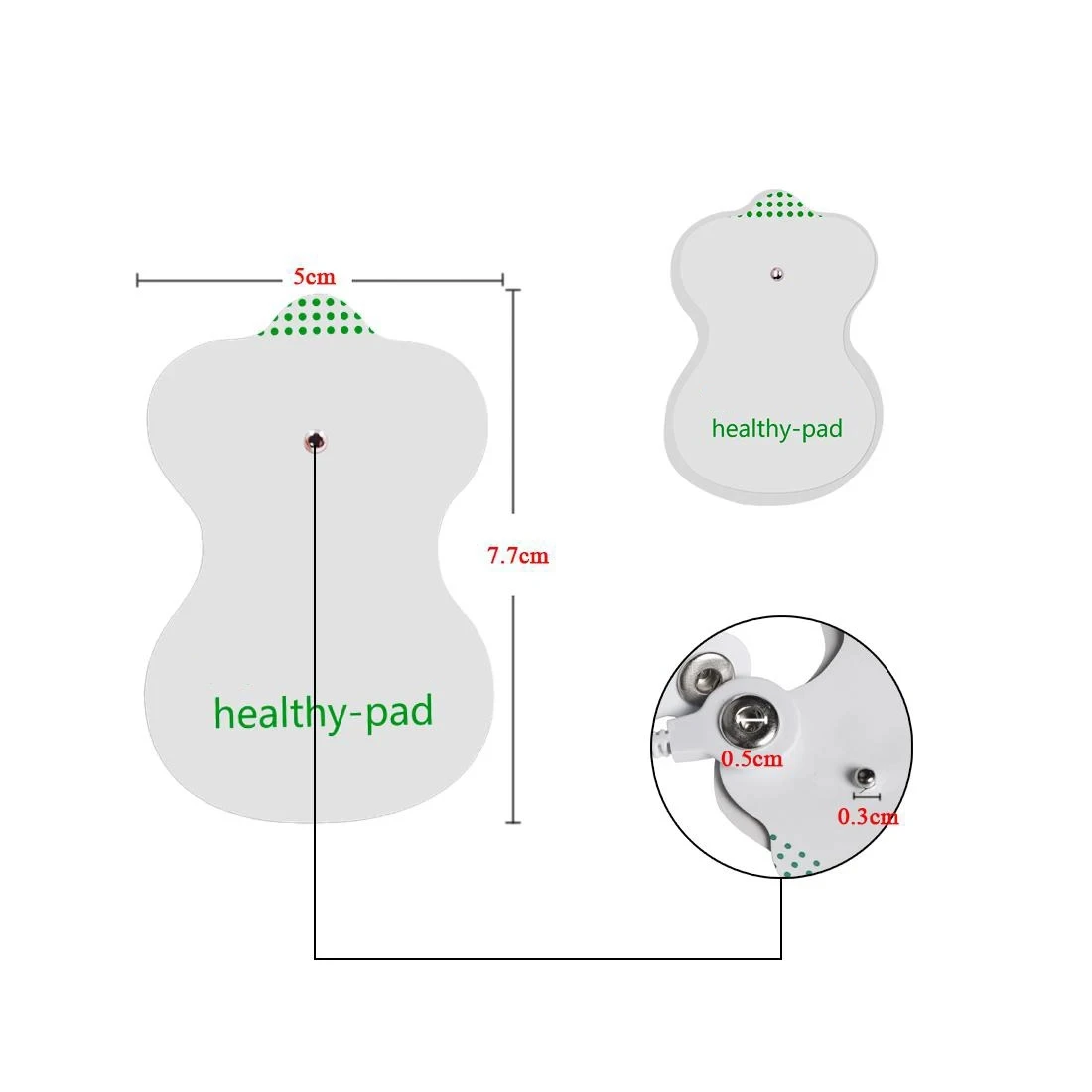 Cuscinetti per elettrodi fisioterapia Tens electric Compex stimolatore muscolare massaggio per cerotti per il corpo Gel conduttivo impulso