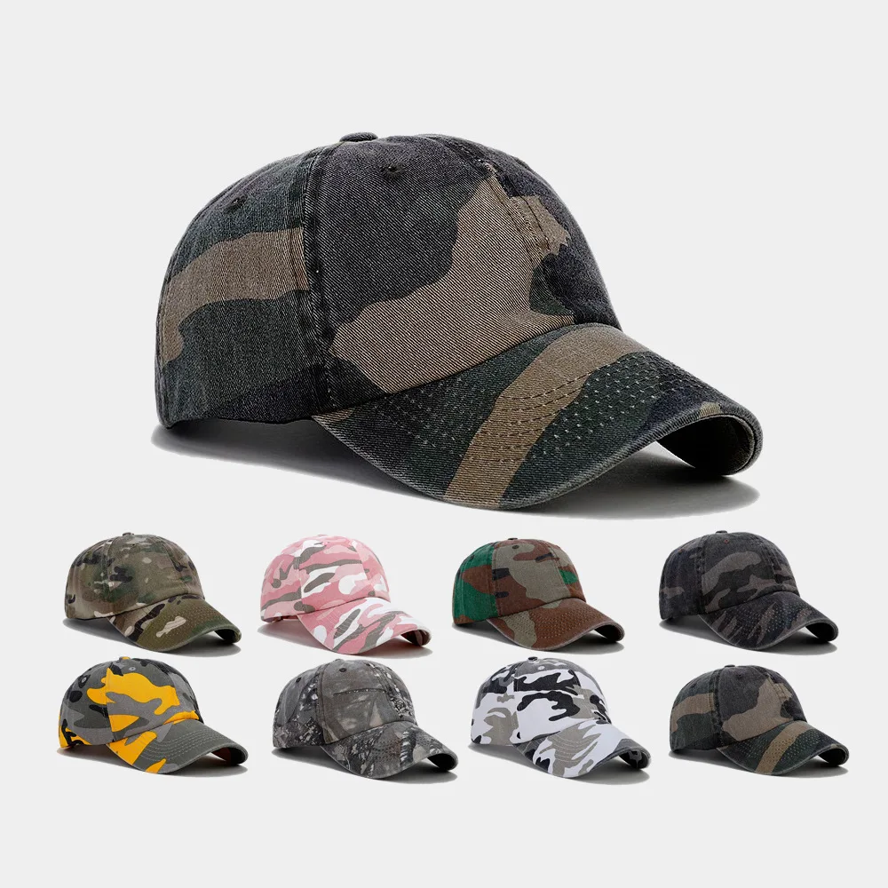 Gorra de béisbol de golf de algodón suave para exteriores, gorra deportiva de camuflaje con personalidad, sombreros para el sol de viaje para hombre, gorras para acampar para mujer