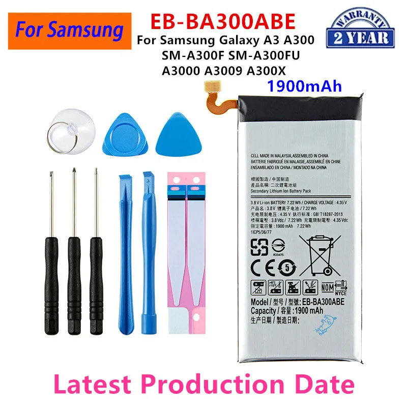 Batería EB-BA320ABE BA500ABE BA300 BA700ABE BA715ABY BA217 para Samsung Galaxy A3 (2017) Galaxy A5 A500 A7 Galaxy A71 A21S A31S 3