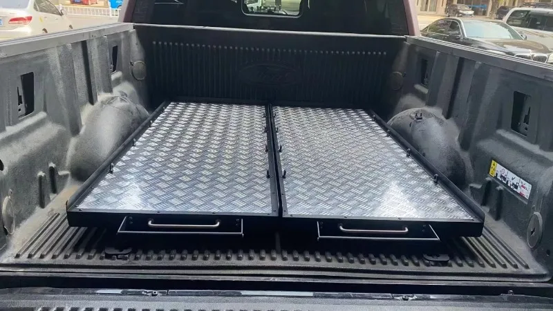 Truck Bed Sliding Tray For BYD Shark 6 & NP300 Amarok Pickup Truck-Aluminum Alloy Push-Pull Slide Drawer Body Exterior Accessory