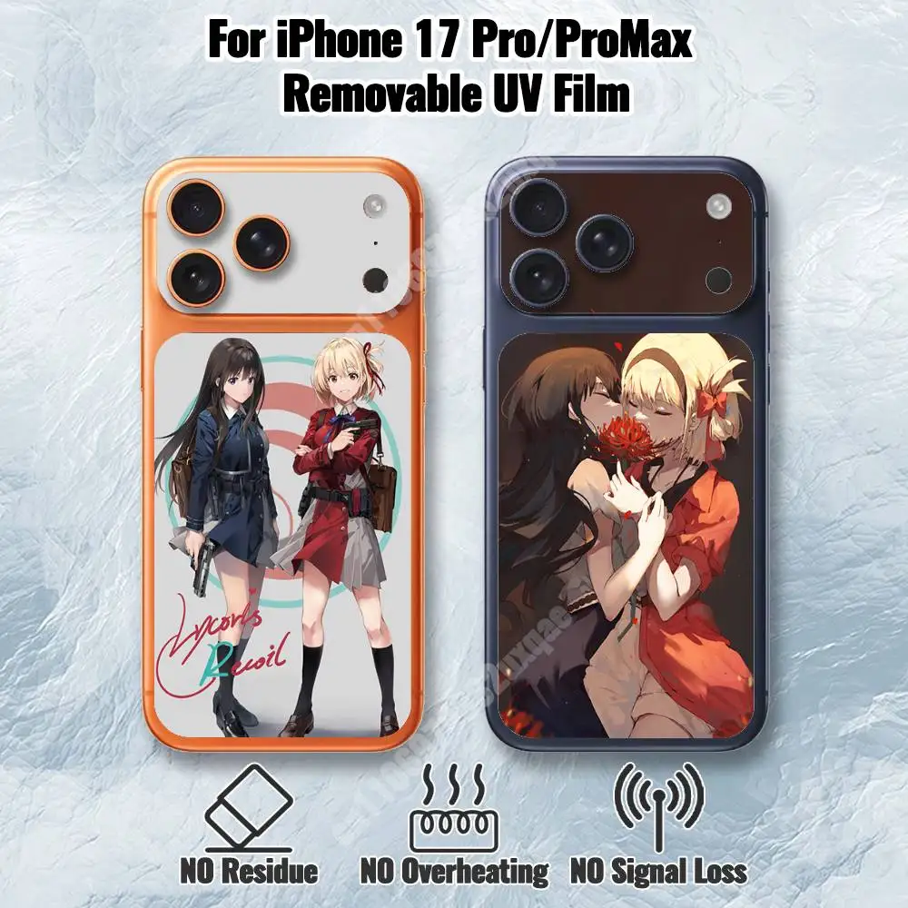 

Lycoris Recoil Chisato&Takina Removable UV Film for iPhone 17 Pro 17 ProMax Hydrogel Sticker