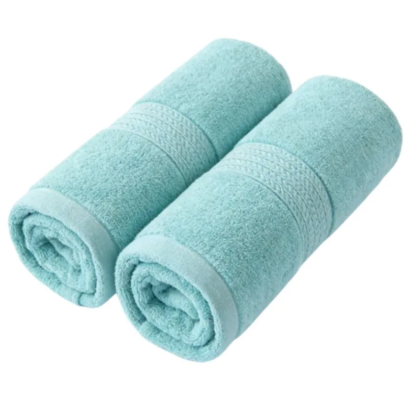 1/2/4pcs 50x100cm Blue Bathroom Cotton Towels Sets Home Bath Towels Face Towel Thick Absorbent Luxury Bathroom Gift Sport Towels