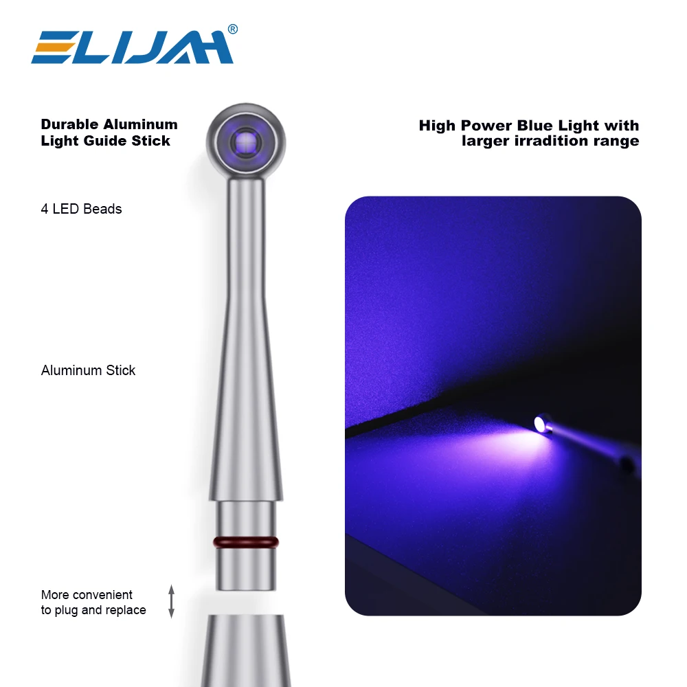 Lámpara de Fotopolimerización Dental LED Inalámbrica, 4 Modos de Trabajo, Cabezal Metálico, 800-2400mw/cm², Lámpara de Curado Potente, Herramientas Dentales
